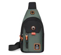 FULUJIDI Sacs À Dos Loisir en Nylon Homme Poitrine Sac De Garçon Multifonctionnel Sac À Bandoulière Hommes Parti Croix Sac Mâle Rétro Sling Sac Armygreen