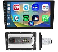 Fuluku 1 Din Autoradio avec 9" HD Ecran Tactile sans Fil Carplay | Upgrade Autoradio avec Sans Fil Carplay & Android Auto Bluetooth USB EQ AM FM SWC Mic Caméra de Recul
