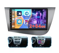 Fuluku 2+64G Android 9 Pouces Poste Autoradio pour Seat Leon 2005-2012 | Wireless Carplay Android Auto, Ecran Tactile 9" Radio Voiture Bluetooth Stereo con WiFi, GPS, Caméra de Recul, FM RDS, SWC