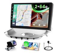Fuluku 2+64G Android Radio pour Peugeot 206 2004-2008/Citroen C2 2006-2013 avec Wireless Carpaly&Android Auto, 9'' IPS Touch Screen Radio Voiture avec Bluetooth/GPS/Caméra de recul/FM/WiFi/SWC/26UI