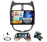 Fuluku 2+64G Android Radio pour Peugeot 206/206CC 2001-2016 Cirteon C2 avec Wireless Carplay&Android Auto, 9'' IPS Touchscreen Radio Voiture avec Bluetooth/GPS/Caméra de recul/FM/WiFi/SWC/26UI