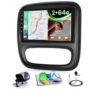 Fuluku 2+64G Android Radio pour Renault Trafic 2014-2023 Opel Vivaro 2014-2019 avec Wireless Carplay&Android Auto, 9'' IPS Touchscreen Radio Voiture avec Bluetooth/GPS/Caméra de recul/FM/WiFi/SWC/26UI