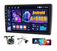 Fuluku 4+64G Android Autoradio pour Fiat 500L 2012 2013 2014 2015 2016 2017 avec Wireless Carplay&Android Auto, 10.1'' IPS Touch Screen Radio Voiture Bluetooth 5.0/GPS/Caméra de recul/FM/WiFi/SWC