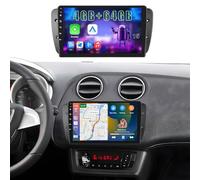 Fuluku 4+64G Android Autoradio pour Seat Ibiza 2009 2010 2011 2012 2013 Wireless Carplay Android Auto, 9'' IPS Touch Screen Radio Voiture avec Bluetooth 5.0/GPS/Caméra de recul/FM/WiFi/SWC