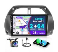 Fuluku 9" Écran Voiture Android Autoradio pour Toyota RAV4 2001-2006 2+64G | Android 15 Autoradio carplay/Android Auto sans fil Ecran Tactile 9" avec Bluetooth/WiFi/GPS/Caméra de Recul/FM/RDS/SWC/EQ