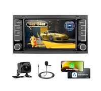 Fuluku Autoradio Android 4+64G pour VW Touareg 2004-2011 Transporter T5 Multivan 2004-2009 avec Carpaly sans Fil&Android Auto, Écran Tactile IPS 7''avec Bluetooth 5.0/GPS/Caméra de Recul/FM/WiFi/SWC