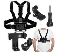 Fulushouxi Support de Sangle de Poitrine pour Téléphone Portable, Support Harnais Sangle de Poitrine de Fixation Réglable Compatible avec GoPro Hero 10/Hero 9 Caméra