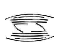 FULUSIC Déflecteurs Auto pour Tesla pour Modèle 3 2017-2023 Accessoires Garniture Porte Couverture Moulage Extérieur Décoration Garniture en Fibre Carbone Déflecteurs Vitres Latérales(Black)