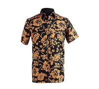 Fuman T-shirt hawaïen pour la plage et le cosplay, Noir , S