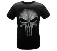 Fuman The Punisher Skull Logo T-shirt pour homme Noir, Noir , S