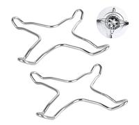 Fumanduo 2 Pièces Universel Support pour Cuisinière, Réducteurs de Gaz en Acier Inoxydable Adaptateur Wok Gaz Bague Réducteur de Gaz en Acier Inoxydable pour cafetière Pot, Gaz Poêle Accessoires