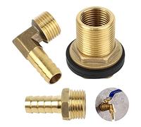 Fumanduo 3 Pièces Raccord Coude Raccords de Tuyau Coudé en laiton Coude à 90 degrés Tuyau coudé en laiton Adaptateur raccord d'articulation Raccord G1 / 2 Air/Eau/Combustible/Huile/Gaz inertes