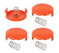 Fumanduo 4pcs Couvercle De Coupe-Bordure, Capuchon De Bobine De Rechange Couvercle De Bobine De Remplacement Bobine De Coupe-Couvercle De Bobine Avec 4pcs Ressort Pour Tondeuse