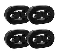 Fumanduo 4Pcs Silent Bloc Echappement Silent Bloc Echappement Universel Support d'échappement 2 Trous Support d'échappement en Caoutchouc Cintre d'échappement cintre pour Tuyau d'échappement(Noir)