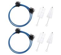 Fumanduo Lot de 2 brosses de nettoyage pour corne, trompette, kit de nettoyage en laiton pour embouchure de trompette, brosse à valve d'instrument de musique, outil d'entretien d'instrument de musique