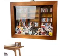 FUMANLOU Bibliothèque anti-anxiété, décorations créatives de décompression, cadre d'affichage en bois, étagère miniature contre l'anxiété, décoration d'étagère pour les amateurs de livres, cadeaux