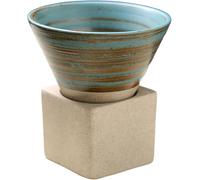 FUMANLOU Thé en céramique grossière unique pour le fond du café et tasse rétro japonaise isolation en céramique, 8, x 4,5 x 8,8 cm (bleu)