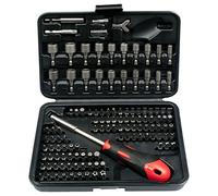 'fumasi 263102 Coffret assortiment, noir/acier/rouge, 1/4, Set de 122 pièces