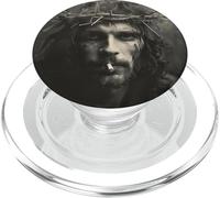 Fume Plus Cool de Jésus-Christ, résistance, Jésus Rebelle PopSockets PopGrip pour MagSafe
