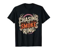 Fumée Ring Pitmaster Vintage Badge BBQ Bark Pink T-Shirt