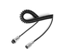 Fumei Adaptateur de microphone 4 broches mâle vers femelle 6 broches 1,8 m cordon spiralé durable compatible avec radio CB 880/980