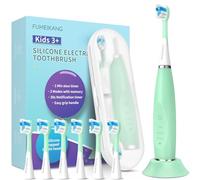 FUMEIKANG Brosses à dents électriques pour enfants Sonic Brosse à dents rechargeable pour garçons et filles Brosse à dents électrique avec minuteur intelligent 3 4 5 6 7 8 9 10 11 12 (Menthe)