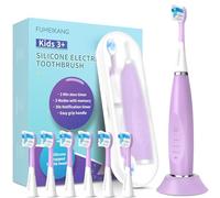 FUMEIKANG Brosses à dents électriques pour enfants Sonic Brosse à dents rechargeable pour garçons et filles Brosse à dents électrique avec minuteur intelligent 3 4 5 6 7 8 9 10 11 12 (Violet)