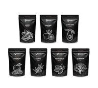 Fumemi - Copeaux pour fumer + livre de recettes gratuites - 6 enveloppes de 100 g d'olive, d'amande, de chêne, d'orange, de citron, de noix + 1 x 40 g d'avocat - bois pour fumer bbq et fumoir à froid