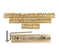 FUMENG Numéro d'estampage Cuir Alphabets Symboles Symboles Personnages Timbre Moule Feuille Estampage en Laiton Moule Timbre de gaufrage,Set Meal b,Font1