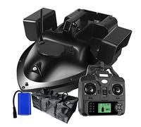 FUMENG Rc Bait Boat Radio GPS 500M Bateau télécommandé 3 entrepôts de Grande capacité, détecteur de Poisson avec Double Moteur,5200mAh