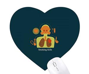 fumer tue. Jeux de tapis de souris en forme de coeur