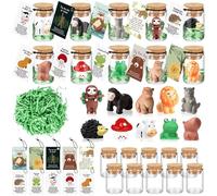 Fumete Lot de 30 cadeaux émotionnels pour employés - 10 styles - En résine - Animal de compagnie - Avec carte positive - Bouteille en raphia - Cadeau de remerciement pour collègue, personnel