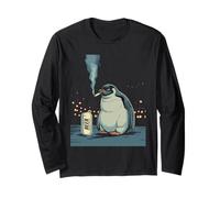 Fumeur Amusant de Pingouin bière, Pingouin Manche Longue