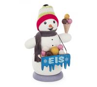 Fumeur Bonhomme de Neige Vendeur de Crème Glacée H: 13cm Neuf