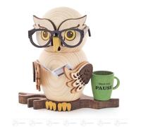 Fumeur Chouette Avec Lunettes Bxhxt 16,5 Cmx15 Cmx8,5 CM Neuf Erzgebirge