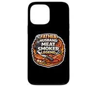 Fumeur de Viande avec Inscription « Father Husband » Coque pour iPhone 13 Pro Max