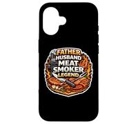 Fumeur de Viande avec Inscription « Father Husband » Coque pour iPhone 16