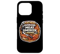 Fumeur de Viande avec Inscription « Father Husband » Coque pour iPhone 16 Pro