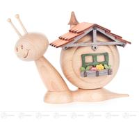 Fumeur "Escargot De Maison" LxHxP 9 Cm X 14 Cm X 9 Cm NEU Erzgebirge Rauchmann
