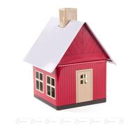 Fumeur Fumoir Métal " Maison à la Forêt " Marron Rouge Bxhxt 8 Cmx10 Cmx7 CM