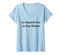 Fumeur Humour La cigarette Tue La Pipe Détend T-Shirt avec Col en V