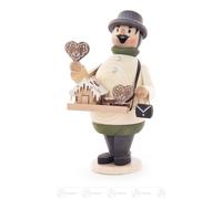 Fumeur " Max " Lebkuchenverkäufer Bxhxt 8,3 Cmx17 Cmx9,4 CM Neuf Erzgebirge