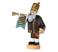 Fumeur Montagnard Avec Trompette LxPxH= 9x11x20cm NEUF Figurine Fumée