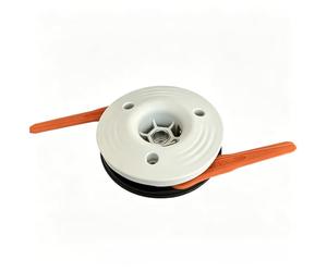 FUMHEUF Tête de Coupe Compatible pour Stihl PolyCut 28-2 Remplacement Premium pour Débroussailleuse 2 Lames Plastique Filetage à Gauche M10 x 1,0