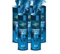 Fumigène a Main 1 MINUTE couleur Bleu - Lot de 5 - Allumage Frottoir, durée 60 secondes, fumigene couleur à teBleu
