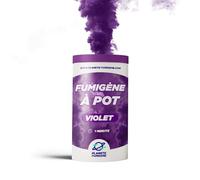 Fumigène en Pot 1 MINUTE couleur - Allumage à mèche, durée 60 secondes, fumigene couleur à poser au Sol - fumigene pot au sol - LIVRAISON 24/48H - PLANETE FUMIGENE® (Violet)