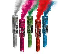 Fumigènes Colorés - Pack de 5 Couleurs (Blanc, Rose, Vert, Rouge, Bleu) - Effets Visuels & Animations - Déclenchement à Goupille - Zenda Club® - Livraison 48H