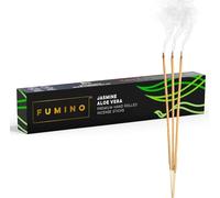 Fumino Bâtons d'Encens Frais Fait Main Parfum Jasmin Aloe Vera - 1 Boîte, 14 Bâtonnets Encens (15g) Senteur Fumino Masala Agarbatti Joss Smoke Fragrances pour Relaxation, Méditation