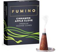 Fumino Cônes Encens Naturel Parfum Cannelle Pomme Clou de Girofle - 15 Cônes Encens Frais Masala Agarbatti Joss Smoke - Fragrances pour Relaxation, Méditation, Détente et Décoration Intérieure