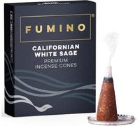 Fumino Cônes Encens Refoulement Naturel Parfum Sauge Blanche de Californie - 15 Cônes Encens Frais Masala Agarbatti Joss Smoke - Fragrances pour Relaxation et Méditation